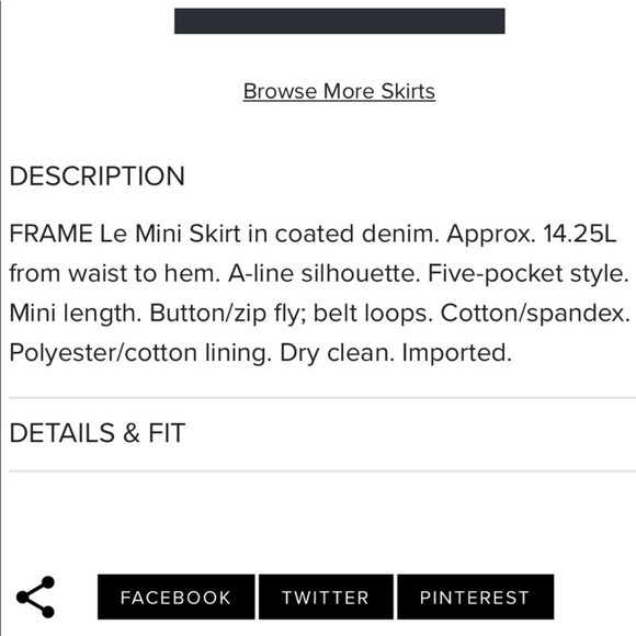 NWT Frame Denim Coated Off White Mini Skirt Size 30 - Picture 5 of 13